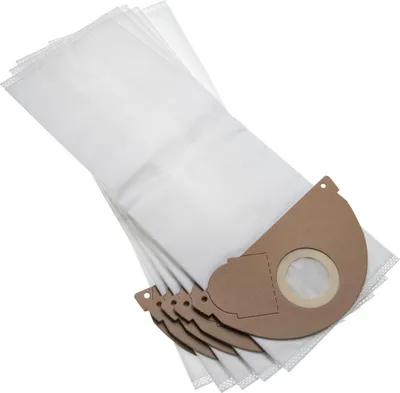Produktbild von vhbw 5x Staubbeutel kompatibel mit Kärcher S 5125, S 4125 Staubsauger - 23cm x 21cm Weiß