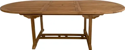 Immagine prodotto di AXI Marzi Tavolo da Giardino Allungabile in Legno di Teak, Ovale | Tavolo da Pranzo Resistente alle Intemperie per Giardino / Terrazza / Esterni | Per 8 Persone | 180-240 x 120 x 75 cm
