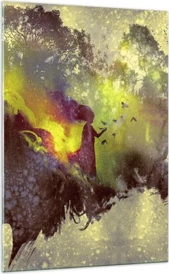 Produktbild von Bilder auf glas - Einteilig - Gesicht Grafik Abbildung Mädchen - 70x100cm - Glasbilder - Wandbilder - Bilder - Wanddekoration aus Glas - Glas Bilder - Wandbild auf Glas - GPA70x100-3195