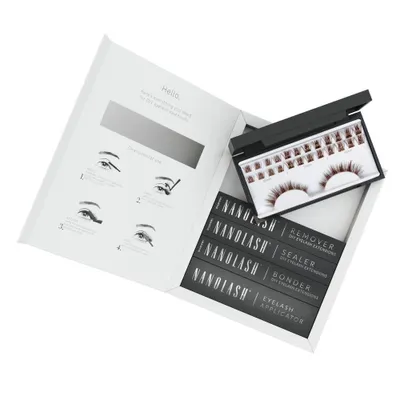 Image de Starter kit pour extensions de cils marron en grappe à appliquer soi-même à la maison Nanolash HARMONY