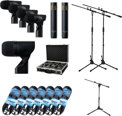Image de Presonus Kit microphone pour batterie DM-7 avec pieds et câble