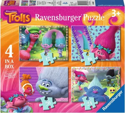 Image de RAVENSBURGER Trolls Puzzle 4in1 (12,16,20,24 pièces)