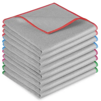 Produktbild von Fensterputztücher Mikrofaser 8 Stück 30 x 30 cm streifenfrei fusselfrei