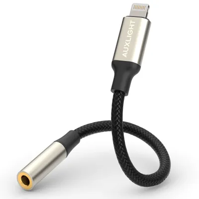Produktbild von Auxlight® Lightning auf 3,5mm Kopfhörer Adapter, Aluminium