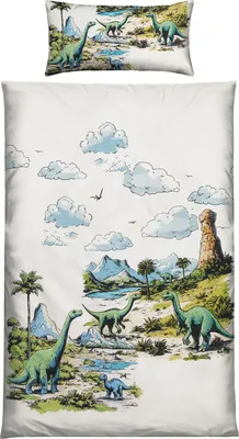 Produktbild von Erwin Müller Kinder-Bettwäsche natur-grün 1x 135x200 cm + 1x 40x80 cm