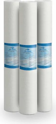 Obrázek produktu pro Bellerofonte sedimentační filtr vodní filtr meltblown filtr 20 palců 10 mikronů z polypropylenu. Odstraňuje písek, částečky rzi a suspendované nečistoty do 10 mikronů, 3 kusy