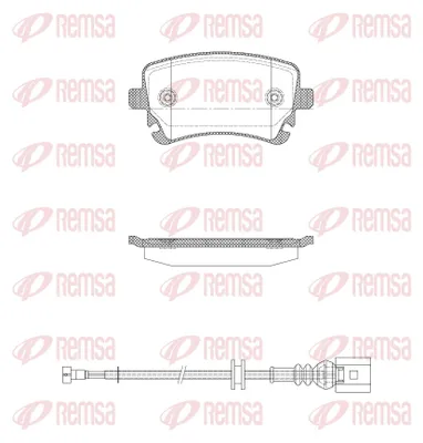 Produktbild von REMSA Bremsbeläge Satz Hinten Bremsklötze für AUDI A6 Avant (4F5, C6) 0897.12