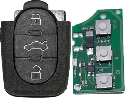 Produktbild von Auto Schlüssel Funk Fernbedienung 1x Gehäuse + 1x 433,9 MHz Sender Sendeeinheit 1J0959753B + 1x Batterie kompatibel mit VW SEAT Skoda