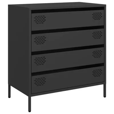 Produktbild von Sideboard Schwarz 68x39x73,5 cm Kaltgewalzter Stahl