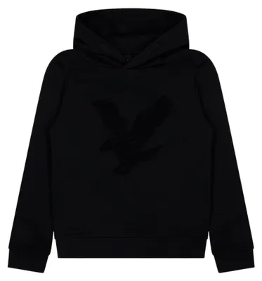 Productafbeelding van Lyle & Scott - Hoodie voor kinderen, met logo, fleece, model GT24477 (maat 146) (zwart)