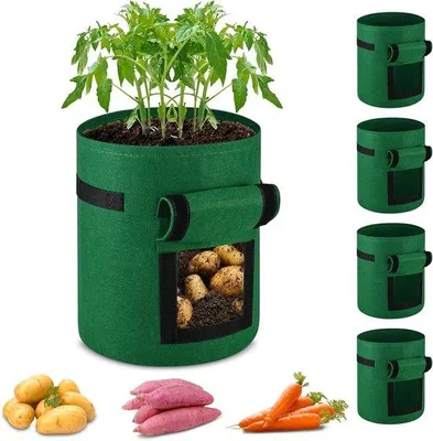 Image de Lot de sacs de plantation résistants pour légumes, fruits et fleurs