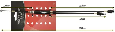 Produktbild von VWP BMX über Bremskabel CPL. M stelb. 390 mm schwarzer Freestyle