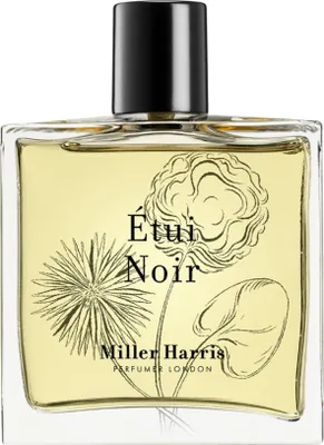A bottle of Miller Harris Etui Noir Eau de Parfum.