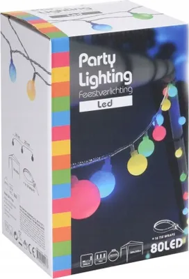 Produktbild von Mehrfarbige Gartengirlande 80 LED 16 m