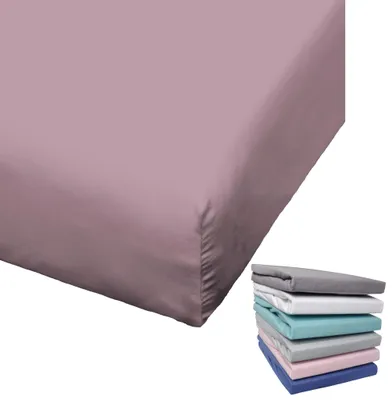 Produktbild von Bierbaum Biber Spannbettlaken Baumwolle 150x200 cm Weiß Grau Blau Rosa Türkis Silber Flieder Grün Taupe Rundgummi, Farbe:Flieder