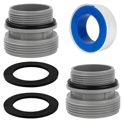 Immagine prodotto di Set di adattatori per tubi da piscina, composto da 2 pezzi con guarnizione, per pompe da piscina