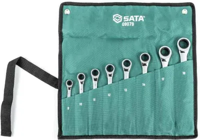 Zdjęcie produktu dla Sata Zestaw 8 Kluczy Płasko-Oczkowych Z Podwójną Grzechotką