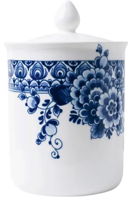 Image de Boîte de rangement en faïence de Delft, grande.