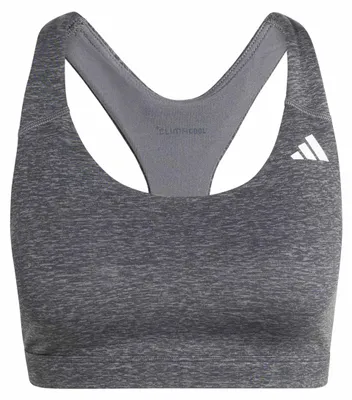 Productafbeelding van adidas dames sportbeha Optime Essentials, heather grijs, medium ondersteuning