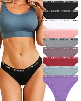 Image de Lot de 9 boxers pour femmes en coton, de couleurs variées