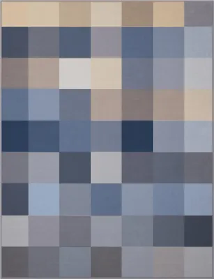 Immagine prodotto di Coperta Biederlack con bordo in velluto Colore blu Dimensioni 150 x 200