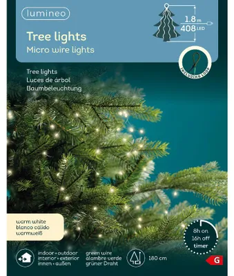 Immagine prodotto di Lumineo Micro illuminazione albero a LED con 408 LED verde bianco 180 cm
