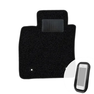 Produktbild von moto-MOLTICO Fahrer Fußmatte Auto Velours Fahrerseite Autoteppiche Schwarz Fahrermatte 1-teilig passend für Renault Clio IV 2012-2020