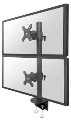 Produktbild von Neomounts FPMA-D960DVPLUS - Befestigungskit - für 2 LCD-Displays - Stahl - Schwarz - Bildschirmgröße: 43.2-124.5 cm (17"-49")
