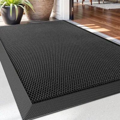Zdjęcie produktu dla Mata pod drzwi, 60 x 90 cm, antypoślizgowa, czarna