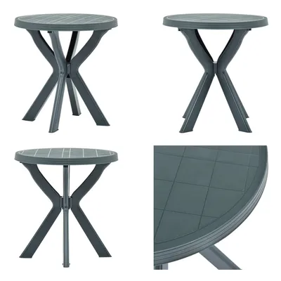 Produktbild von vidaXL Bistrotisch Grün Ø70 cm Kunststoff - Gartentisch - Gartentische - Bistrotisch - Bistrotische