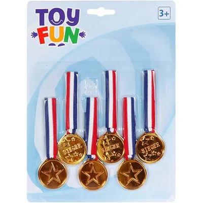 Immagine prodotto di Medaglie su nastro, 6 pezzi su blister, 1 set