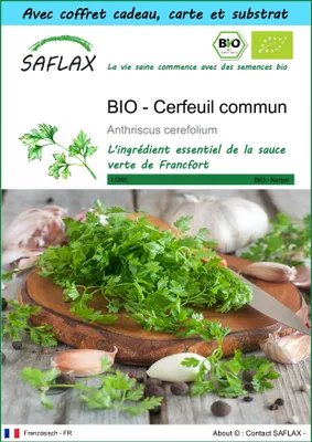 Image de SAFLAX Ensemble-cadeau -- Cerfeuil commun - 800 graines - Anthriscus