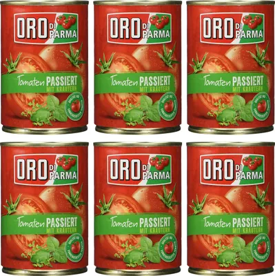 Image de Oro di Parma Tomates Mûries au Soleil Passées aux Herbes 425ml Pack de 6