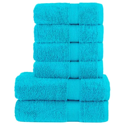 Produktbild von 6 tlg. Premium-Handtuch-Set SOLUND Türkis 600 g/m²