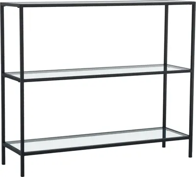 Produktbild von Konsolentisch Dkerriga, Ausziehbarer Mehrzwecktisch, Eingangskonsole, Regal mit Erweiterungen, 100x30h85 cm, Schwarz