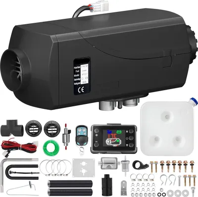 Immagine prodotto di Riscaldatore ausiliario diesel da 5 kW, 12V - Riscaldatore ad aria con interruttore LCD e alloggiamento nero