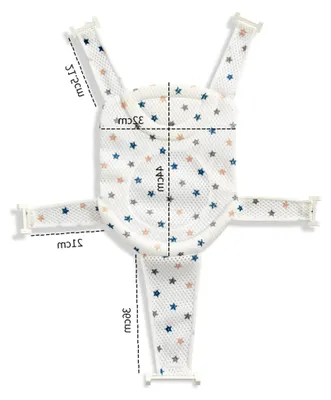 Produktbild von Baby Badekissen für Säuglinge, Duschkissen, Badewannenmatte, Sicherheitsbadesitz, Anti-Rutsch, Kreuzform, für Neugeborene und Kleinkinder 0-36 Monate