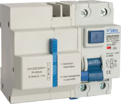 Produktbild von Solera 2p 40a 30ma Differenzial Mit Automatischer Wiedereinschaltung Weiß Weiß One Size