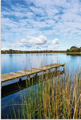 Produktbild von ARTland Wandbild Alu für Innen & Outdoor Steg am Krakower See im Dorf Serrahn Größe: 60x90 cm