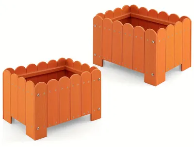 Image de Pot de fleurs - Jardinière - Pot à plantes - Bac à fleurs - Conteneur pour plantes - Fabriqué en HDPE résistant aux intempéries - Avec trous de drainage