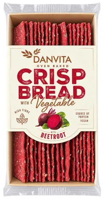 Image de Pain plat Danvita aux légumes, saveur betterave, 130 g