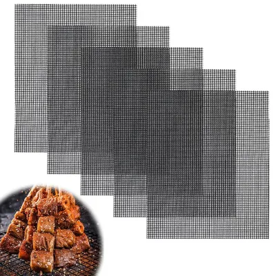Zdjęcie produktu dla Zestaw 5 wielokrotnego użytku mat do grillowania, idealny do grillowania i pieczenia