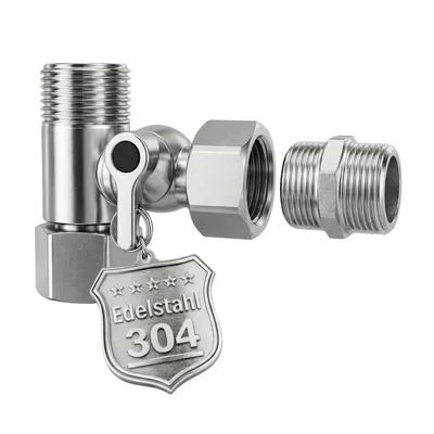 Produktbild von Absperrhahn T-Stück 3/8" AG x 3/8" AG x 3/8" ÜM Wasserfilter