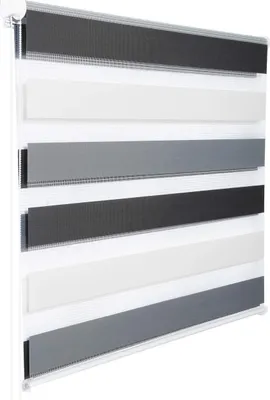 Produktbild von WOLTU Doppelrollo Weiss+Grau+Anthrazit : 60 x 220 cm Größe: 60 x 220 cm