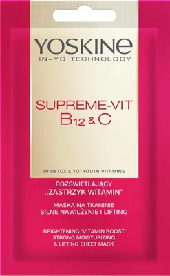 Produktbild von YOSKINE Supreme-Vit B12&C Tuchmaske: Intensive Feuchtigkeitspflege und Lifting-Effekt