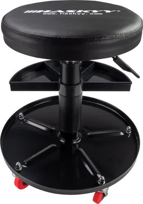Produktbild von HASKYY Werkstatthocker Werkstattstuhl Werkstattsitz 360° 135kg 43-58cm
