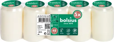 Zdjęcie produktu dla Bolsius composite 5db (710g) 48h. feher paper kupak