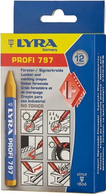 Produktbild von Lyra Förster- und Signierkreide 797 gelb a 12 Stk.