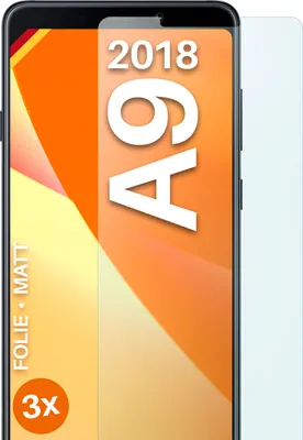 Produktbild von moex® 3x Schutzfolie kompatibel mit Samsung Galaxy A9 (2018) - Displayschutzfolie Anti Reflex Folie, Matt