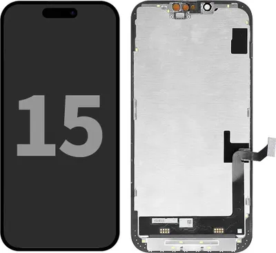 Produktbild von Kompatibel JK LCD Display Touchscreen Bildschirm (mit IC Ersatz) Schwarz für Apple iPhone 15 A3090, A2846 & Werkzeug